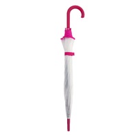 Doppler Clear Umbrella with Pink Trim